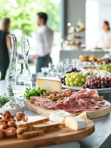 Présentation de charcuterie élégante 